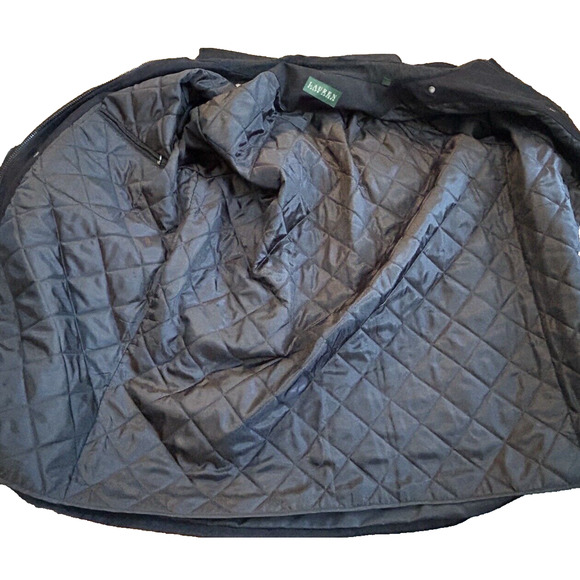 Lauren Ralph Lauren Size 48R Black Raincoat Coat Removable Quilted Lining - Picture 9 of 13